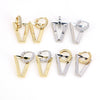 Copper Geometric Triangle Earrings With Electroplated Finish Simple Fashion Personality Stud Earrings