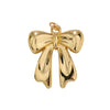 Copper Gold Plated Bow Shape Zircon Pearl Sweet Jewelry Pendant Diy Accessories