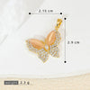 Copper Gold Plated Butterfly Pendant Earrings Accessories Insects Animals Zodiac Cartoon Style Microinlaid Electroplated