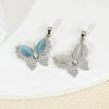 Copper Gold Plated Butterfly Pendant Earrings Accessories Insects Animals Zodiac Cartoon Style Microinlaid Electroplated
