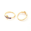 Copper Gold Plated Enamel Letter Adjustable Ring