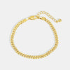 Copper Gold Plated Geometric Unisex Chain Bracelet With Electroplating