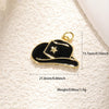 Copper Gold Plated Heart Shape Zircon Necklace Pendant With Moon Eye Cat Elephant Antler Hat Compass Diy Accessories