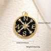 Copper Gold Plated Heart Shape Zircon Necklace Pendant With Moon Eye Cat Elephant Antler Hat Compass Diy Accessories