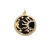 Copper Gold Plated Heart Shape Zircon Necklace Pendant With Moon Eye Cat Elephant Antler Hat Compass Diy Accessories