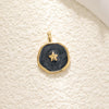 Copper Gold Plated Heart Shape Zircon Necklace Pendant With Moon Eye Cat Elephant Antler Hat Compass Diy Accessories