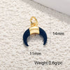 Copper Gold Plated Heart Shape Zircon Necklace Pendant With Moon Eye Cat Elephant Antler Hat Compass Diy Accessories
