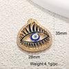 Copper Gold Plated Heart Shape Zircon Necklace Pendant With Moon Eye Cat Elephant Antler Hat Compass Diy Accessories