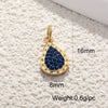 Copper Gold Plated Heart Shape Zircon Necklace Pendant With Moon Eye Cat Elephant Antler Hat Compass Diy Accessories