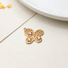 Copper Gold Plated Micro Inlaid Zircon Butterfly Connector Pendant For Earrings Necklace Bracelet And Hairpin Sweet Animal Style