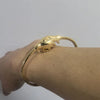 Copper Gold Plated Silver Plated Casual Simple Style Commute Polishing Hand Bangle
