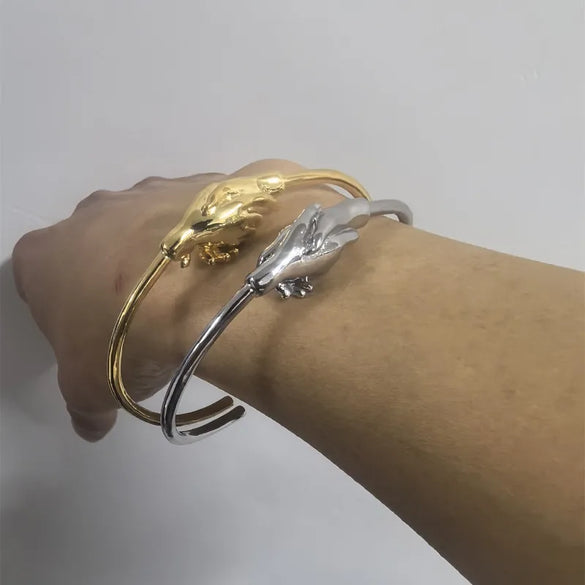 Copper Gold Plated Silver Plated Casual Simple Style Commute Polishing Hand Bangle