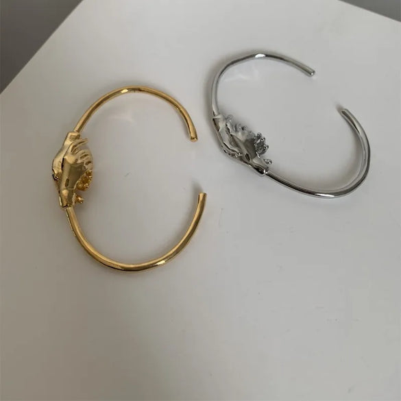 Copper Gold Plated Silver Plated Casual Simple Style Commute Polishing Hand Bangle