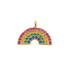 Copper Gold Plated U Shaped Horseshoe Lucky Necklace Pendant With Inlaid Zircon And Rainbow Pendant And Devil Eye Diy Accessories