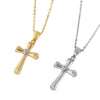 Copper Goldplated Cross Pendant Necklace Unisex Punk Hiphop Style