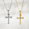 Copper Goldplated Cross Pendant Necklace Unisex Punk Hiphop Style