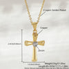 Copper Goldplated Cross Pendant Necklace Unisex Punk Hiphop Style