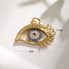 Copper Goldplated Devil's Eye Dripping Oil Totem Necklace Pendant Round Rectangular Tag Zircon Jewelry