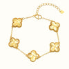 Copper Goldplated Fiveflower Clover Women's Bracelet