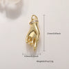 Copper Goldplated Handmade Jewelry Accessories With Heart Gesture Pendant Personality Style Genuine Gold Colorpreserving Treatment