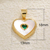Copper Goldplated Heartshaped Pendant For Necklace And Bracelet Diy Accessories With Zirconia Inlay And Little Fragrance Style