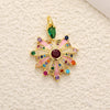 Copper Goldplated Heartshaped Pendant For Necklace And Bracelet Diy Accessories With Zirconia Inlay And Little Fragrance Style