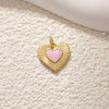 Copper Goldplated Heartshaped Pendant For Necklace And Bracelet Diy Accessories With Zirconia Inlay And Little Fragrance Style