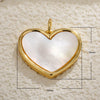 Copper Goldplated Heartshaped Pendant For Necklace And Bracelet Diy Accessories With Zirconia Inlay And Little Fragrance Style
