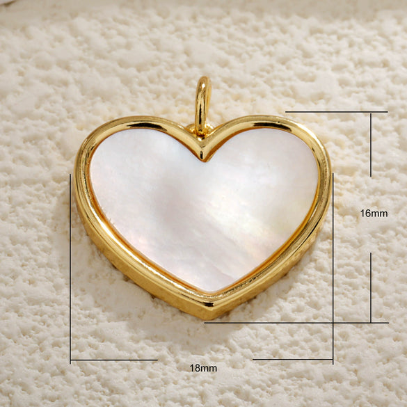 Copper Goldplated Heartshaped Pendant For Necklace And Bracelet Diy Accessories With Zirconia Inlay And Little Fragrance Style
