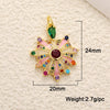 Copper Goldplated Heartshaped Pendant For Necklace And Bracelet Diy Accessories With Zirconia Inlay And Little Fragrance Style