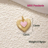 Copper Goldplated Heartshaped Pendant For Necklace And Bracelet Diy Accessories With Zirconia Inlay And Little Fragrance Style