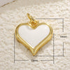 Copper Goldplated Heartshaped Pendant For Necklace And Bracelet Diy Accessories With Zirconia Inlay And Little Fragrance Style
