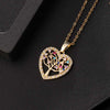 Copper Goldplated Heartshaped Tree Of Life Necklace Pendant For Women With Electroplating Treatment