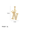 Copper Goldplated Inlaid Zircon Crown Pendant Accessories Handmade Necklace Bracelet