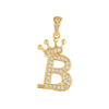 Copper Goldplated Inlaid Zircon Crown Pendant Accessories Handmade Necklace Bracelet