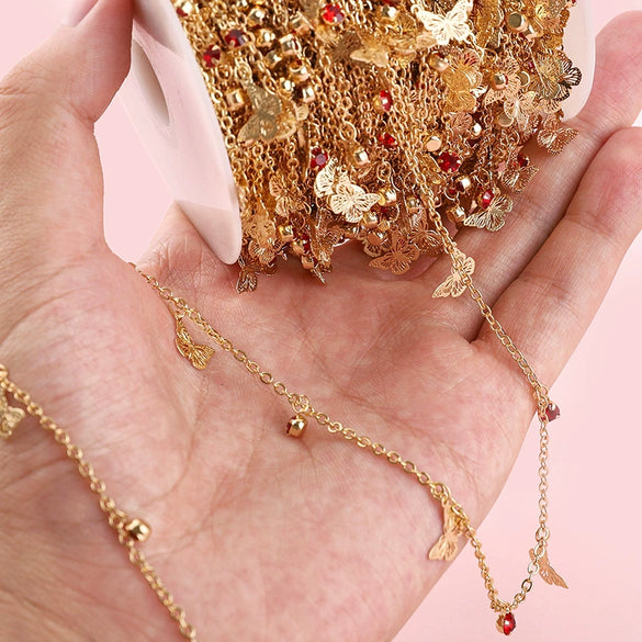 Copper Handmade Jewelry Materials Butterfly Tail Chain For Clavicle Chain Bracelet Necklace