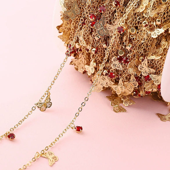 Copper Handmade Jewelry Materials Butterfly Tail Chain For Clavicle Chain Bracelet Necklace