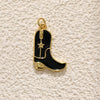 Copper Hat Boots Pendant With Dripping Oil Design And Vacuum Plating In 18K Gold Color