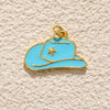 Copper Hat Boots Pendant With Dripping Oil Design And Vacuum Plating In 18K Gold Color