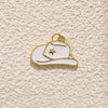 Copper Hat Boots Pendant With Dripping Oil Design And Vacuum Plating In 18K Gold Color