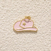 Copper Hat Boots Pendant With Dripping Oil Design And Vacuum Plating In 18K Gold Color