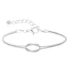 Copper Heart Knot Snake Chain Bracelet Electroplated Love Knot Couple Bracelet With Round Snake Bone Style For Unisex Wear