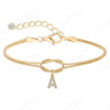 Copper Heart Knot Snake Chain Bracelet Electroplated Love Knot Couple Bracelet With Round Snake Bone Style For Unisex Wear
