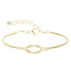Copper Heart Knot Snake Chain Bracelet Electroplated Love Knot Couple Bracelet With Round Snake Bone Style For Unisex Wear