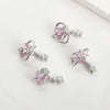 Copper Heart Planet Inlaid Zircon Star Pendant Electroplated Jewelry Accessories For Earrings Bracelet Necklace