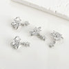 Copper Heart Planet Inlaid Zircon Star Pendant Electroplated Jewelry Accessories For Earrings Bracelet Necklace