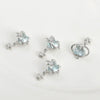 Copper Heart Planet Inlaid Zircon Star Pendant Electroplated Jewelry Accessories For Earrings Bracelet Necklace