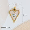 Copper Heart Shape Leopard Print Pendant Jewelry Accessories Plated With Gold