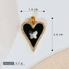 Copper Heart Shape Leopard Print Pendant Jewelry Accessories Plated With Gold