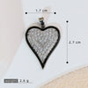 Copper Heart Shape Leopard Print Pendant Jewelry Accessories Plated With Gold